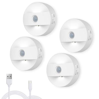 China Modern Unique Design Motion Sensor Night Light Smart On Stick On Outdoor USB Bedroom Sensor Led Night Fill Light for sale