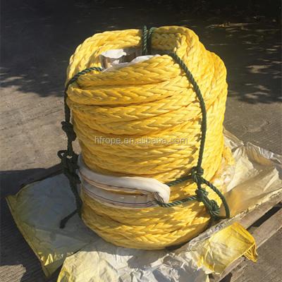 China Mooring colorful 12 strand uhmwpe sail rope floats reling rope diameter 48mm for sale