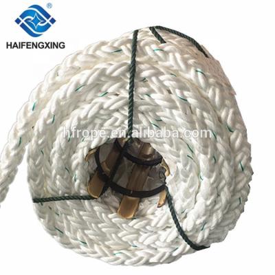 China Mooring Rope White 8 Strand Braided Floating Polypropylene Dan Line Mooring Rope Price for sale