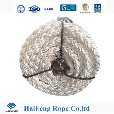 China Mooring Rope High Tensile 8 Strand 72mm x 220m Polypropylene Polyester Blend Rope , Anchor Rope for sale