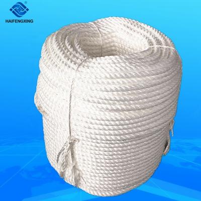 China Mooring Rope High Breaking Strength 12mm 3 Strand Nylon Rope for sale