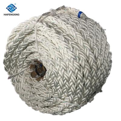 China Mooring Rope 96mm 8 Strand Polypropylene Dan Line Mooring Rope With Eyes In Both Ends for sale