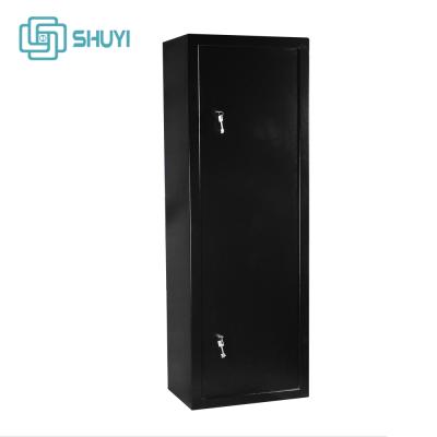 China Heavy Duty Steel Metal Weapon Gun Safe Cabinet , Black for sale