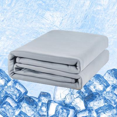 China PORTABLE OEM Soft Queen Size 79*91inch 100% Ice Cooling Bed Summer Blanket for sale