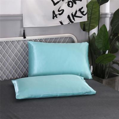 China Anti-Static Premium Solid Color Square Silky Silk Silk Bedding Pillowcase 22 Momme Lace Pillowcase for sale