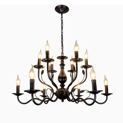 China Modern Vintage American Unique Art Chandelier Candle Lamp for sale