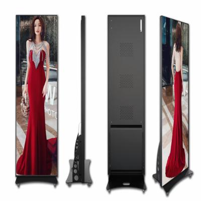 China Indoor p2.5 floor standing indoor led display retail solution WIFI 4G USB led poster portable digital signage smart led iposter for sale