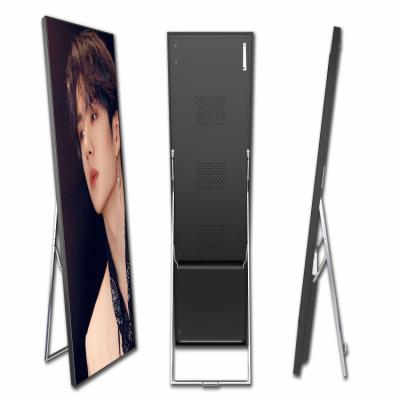 China OUTDOOR Outdoor P2 Floor Standing Smart Digital Video Advertising Led Poster Display Beauty Salon Poster Led Poster Led Screen for sale