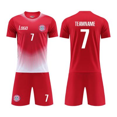 China High Quality Soccer Jersey Sets Soccer Jersey Football Training Uniform Red White Tracksuit for sale