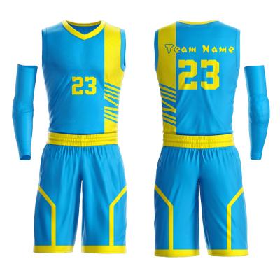 China Breathable Wholesale Custom Basketball Tank Tops Sublimation Printed LOGO Basketball Uniform for sale