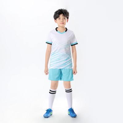 China 2022 Newest Design Kids Soccer Jersey Uniform Kit Soccer Training Sets Wholesale White Soccer Shirt Uniform Kit for sale