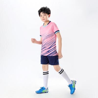 China Sets Wholesale Custom Your Team LOGO Cheap Pink Soccer Uniforms Soccer Jersey For Kids for sale