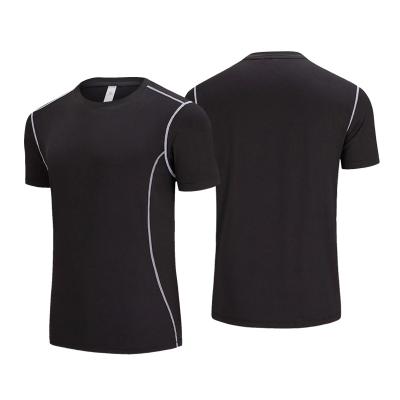 China Hot Selling Breathable Black Quick Dry Fitness Clothing Men's Running Sports Wear Men's Gym Wear T-shirt for sale