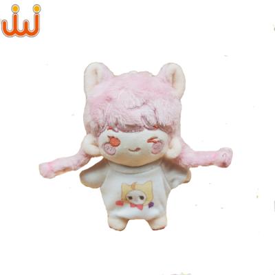 China Custom Cartoon Toy JUNWO Plush Doll China Manufacturer Plush Doll Stuffed Plush Toys10cm 15cm 20cm Long Kpop Star Doll Plush Toy Hair for sale