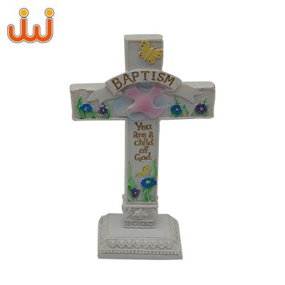 China China Custom Resin Jesus Cross Figurine And Angel Sculpture Best Sell Souvenir for sale