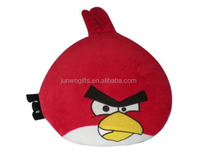 China Promotional Gifts Junwo Shaped And Cushion Red Bird Toy Plush Bird Pillow for sale