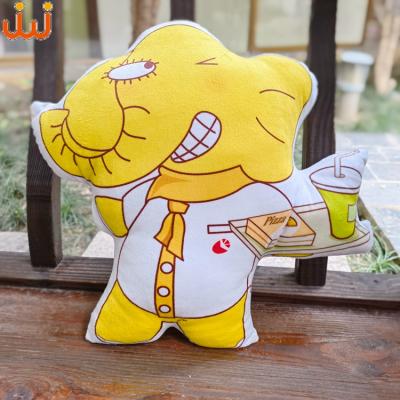 China Children Gift Kids Plush Toys Hand Warmer Pillow Cute Elephant Plush-Shape Animal Pillow for sale