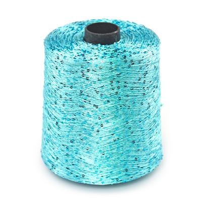 China Wholesale 2mm 3mm Fancy Yarn Factory Price Shiny 100% Polyester Sequin Spangle Yarn For Hand Knitting Fancy Yarn for sale