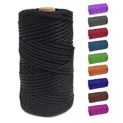 China High Tenacity Low MOQ And High Quality Handwoven Hollow Rope 3mm DIY Bag Cushion Basket Braided PP Rope for sale