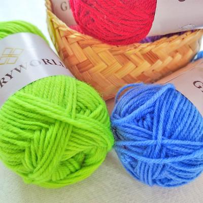 China Recycled Hot Selling Colorful Soft Hand Knitting Acrylic Ball Yarn Knitting Polyester Milk Cotton Crochet Yarn Toys Bikini Wool Sweater for sale