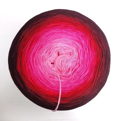 China Recycled 2021 New Goods 6 Colors Gradient Cake Cotton Yarn DIY Crochet Knitting Rainbow Ombre Shawl Chatter 1200mm for sale