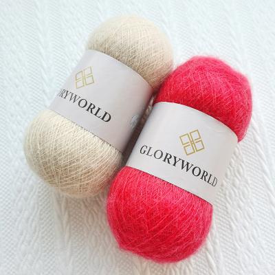 China China manufacturer Wholesale 50g anti-pilling dyed nylon mohair wool blend yarn for hand knitting for sale