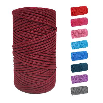 China Wholesale High Quality Multicolor 100% Recycled Polyester PP Rope Core Cordage 3mm Makramee Yarn For DIY Woven Bag Hat for sale