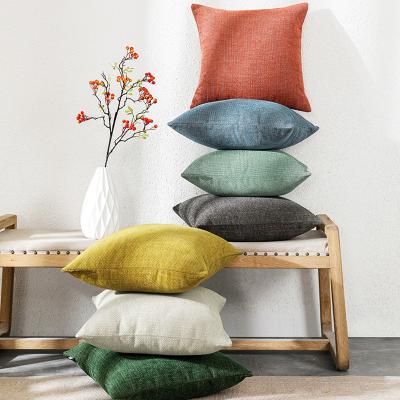 China Viable Buti Fil-dyed Chenille Solid Color Pillow Case High Quality Decorative Pillow Case 18in*18in for sale