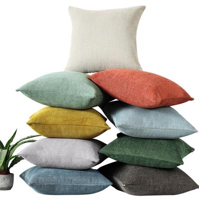 China High Quality Sustainable Chenille Solid Color Pillow Case Yarn-dyed Decorative Pillowcase 18in*18in for sale