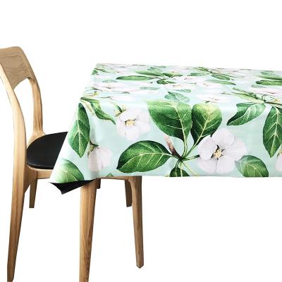 China Customized Size Waterproof Rectangular Printed Light And Thin Waterproof Kitchen Cloth Tablecloth for sale