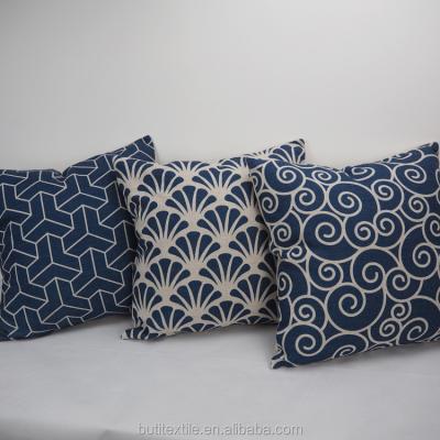 China Eco - Friendly Popular Blue Geometric Wholesale Simple Decorative Linen / Cotton Tiles for sale