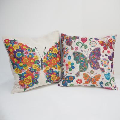 China Eco-Friendly Party Butterfly Design Cushion Back Cover Throw Pillow Home Decorative Custom Wholesale for sale