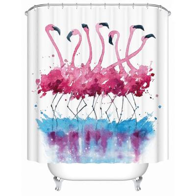 China Wholesale Sustainable Waterproof Polyester Fabric Buti Digital Printing Custom Shower Curtain for sale