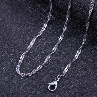 China TRENDY 18k Gold Plated Stainless Steel Twisted Chain Necklace Singapore For Jewelry Making for sale