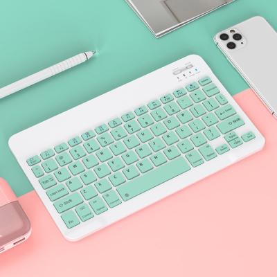 China Wireless Colorful Keyboard For Apple iPad Xiaomi Samsung Huawei Phone Teclado Wireless Keyboard Mini for sale