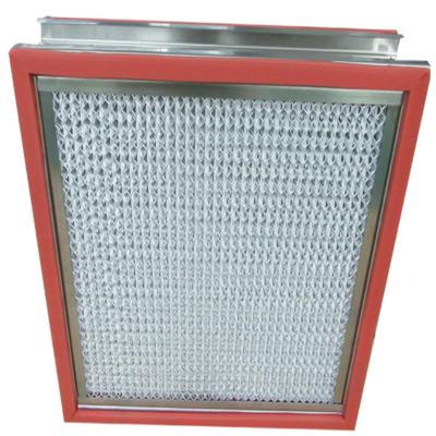 China Pharmaceutical Industry 250-350T Hepa Filter H13 H14 High Temperature Heat Resistant Air Filter For Clean Air System for sale