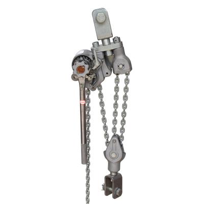 China Building Material Shops Aluminum Alloy Traction Lift 6 Ton Manual Chain Pulley Block Crane Lever for sale