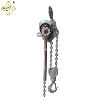 China Construction site lifter aluminum alloy 0.75T chain tightener ratchet crane lever block chain hoist for sale