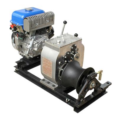 China For Tower Construction 1,2,3 Ton Shaft Drive Gasoline Engine Powered Winch 12v For Electric Construction for sale