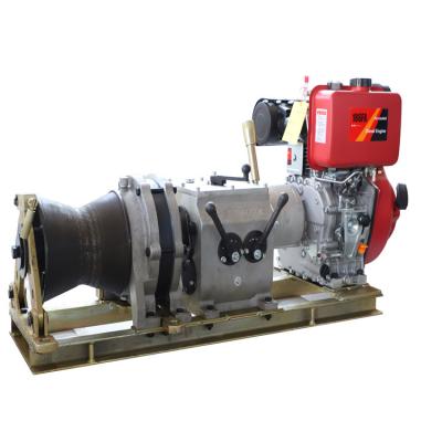 China For tower construction 8 tons diesel engine powered winch JJC-8, diesel winch, diesel engine power winch for sale