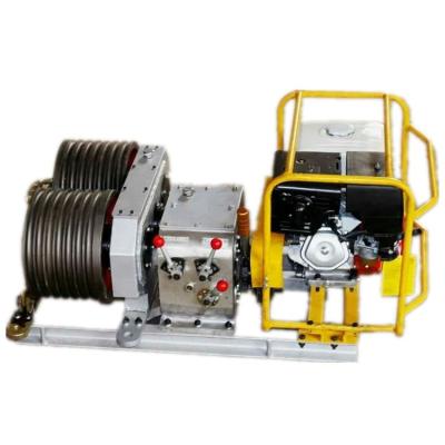 China CRANES Transmission Line 5 Ton Gasoline Powered Winch Cable Two Drums Winch Cable Pulling Winch for sale