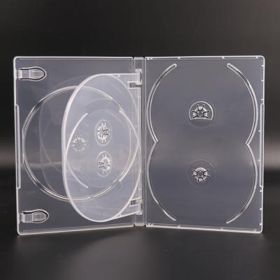 China Reused Transparent Plastic VCD Rom Holder Portable DVD Car DVD Player Combination Boxes Materials Storage for sale