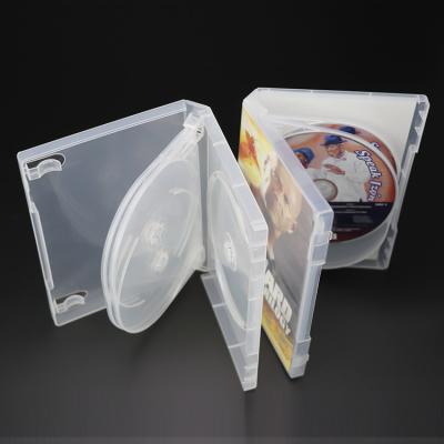 China Weisheng eco-friendly transparent DVD PP 22MM with 2 tray 5 discs cover movie gta 5 CD DVD VCD DVD CASE plastic box for sale