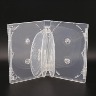 China Weisheng Eco-friendly Portable Clear DVD Case With Polyester Covering 10 Disc DVD VCD CD Case Box for sale