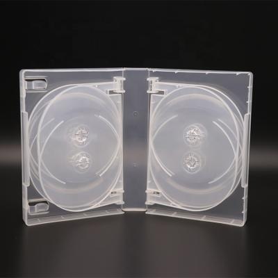 China Recycled Materials Wholesale WEISHENG Standard 10-Discs CD/DVD Case DVD/CD-ROM Box PP Storage Cases Transparent With Flim 35mm for sale