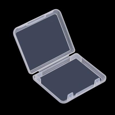 China Simple Plastic Packing SD TF CF Card Holder Business Earbud Container Stylish Clear Card Holder Storage Sim Card Case for sale