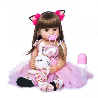 China Reborn Princess Doll Baby Toy High Quality Soft Full Toddler Dolls TOY Xinmei Toys 2022 55Cm NPK Silicone Pink Body MODEL For Girl for sale