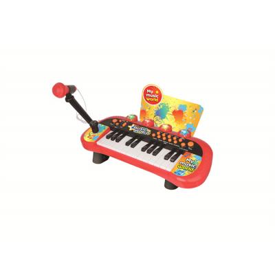 China Game Fun High Quality ABS 24 Head Electronic Organ Set Singing Toys Microphone for sale