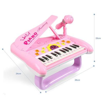 China Xinmei Electronic Toys Multi Function Electronic Cartoon Music Cartoon Piano 2022 Electronic Piano With Microphone For Kids for sale