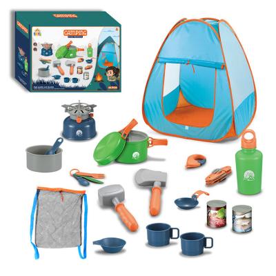 China Outdoor Play Sets Xinmei Toys Camping Toy Sets-Forest Adventure Pretend Play Camping Picnic Tent Kids Set Toy 22PCS For Children for sale